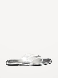 Faux-Leather Flip Flop for Women