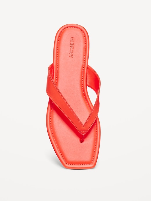 Image number 5 showing, Faux-Leather Flip Flop for Women