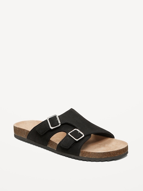 Sandales en faux suède à double bride pour homme