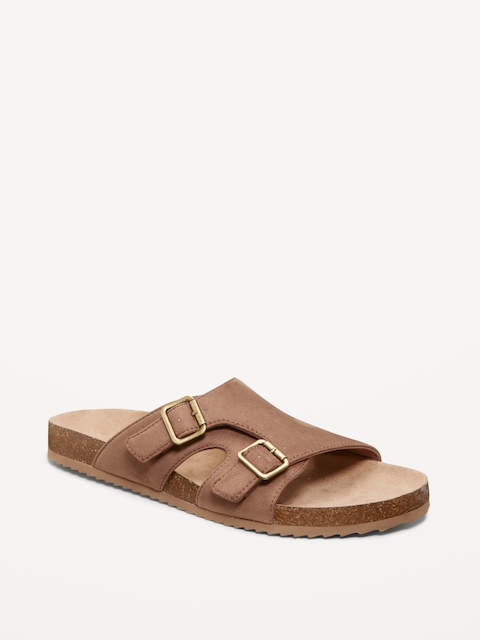 Faux-Suede Double-Strap Sandals for Men
