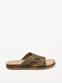 View large product image 3 of 4. Faux-Suede Double-Strap Sandals for Men