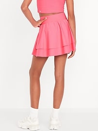Image number 2 showing, High-Waisted Crossover PowerSoft Skort for Girls