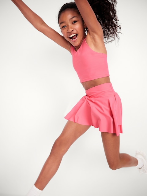 High-Waisted Crossover PowerSoft Skort for Girls