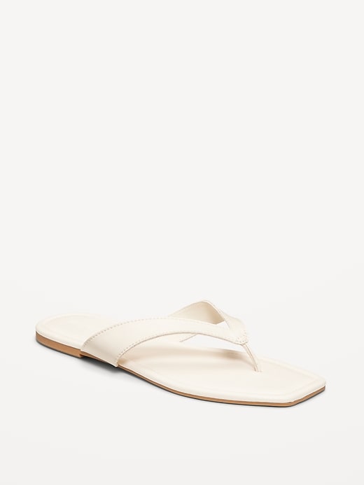 Image number 1 showing, Faux-Leather Flip Flop for Women