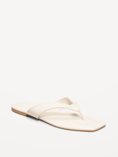 Faux-Leather Flip Flop for Women