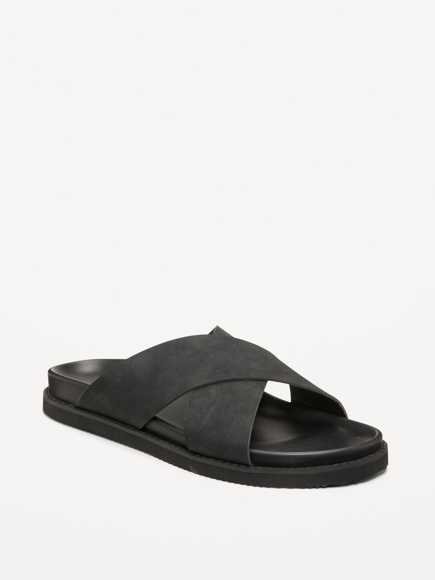 Sandales en similicuir à brides croisées pour homme