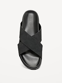 L'image numéro 2 présente Sandales en similicuir à brides croisées pour homme