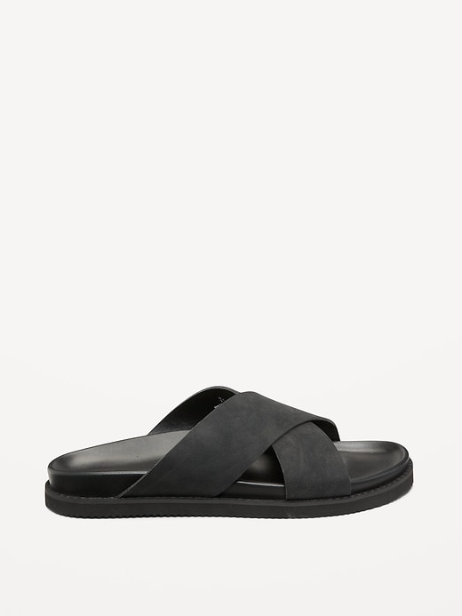 L'image numéro 3 présente Sandales en similicuir à brides croisées pour homme