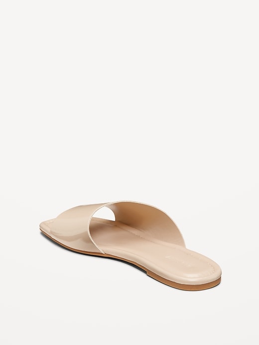 Image number 7 showing, Faux-Leather Slide Sandals for Women