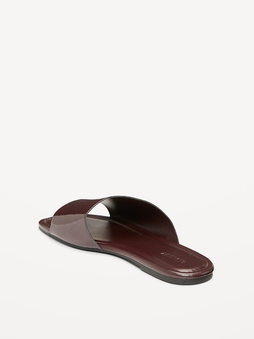 Image number 4 showing, Faux-Leather Slide Sandals for Women