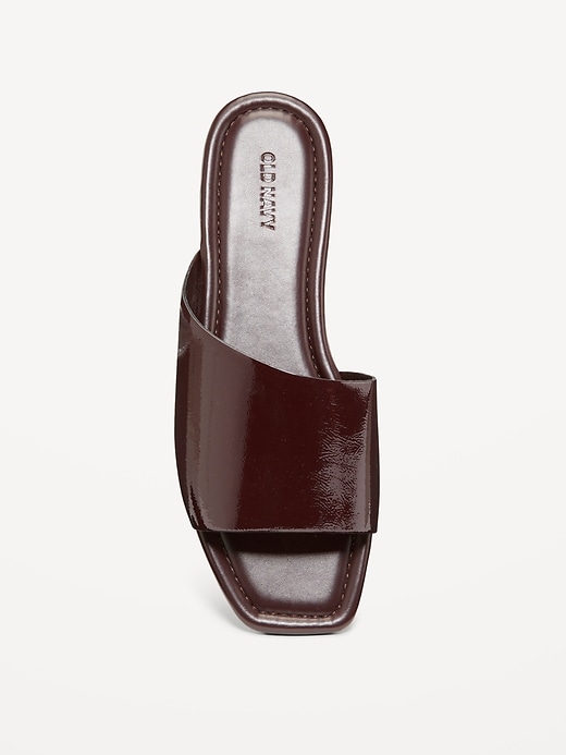 Image number 2 showing, Faux-Leather Slide Sandals for Women