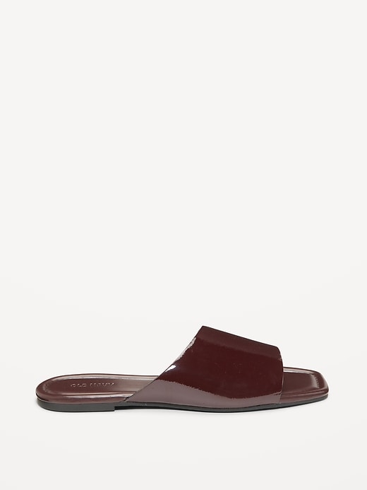 Image number 3 showing, Faux-Leather Slide Sandals for Women