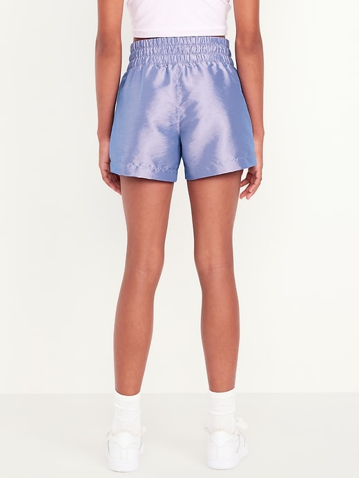 View large product image 2 of 7. High-Waisted Color-Block Performance Shorts for Girls
