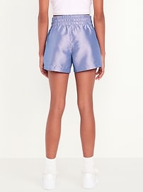 Image number 2 showing, High-Waisted Color-Block Performance Shorts for Girls