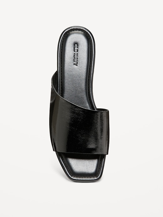 Image number 8 showing, Faux-Leather Slide Sandals for Women