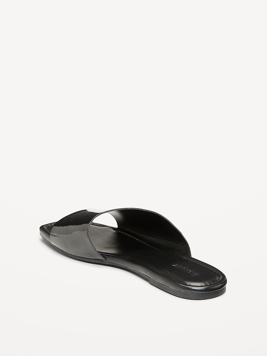Image number 4 showing, Faux-Leather Slide Sandals for Women