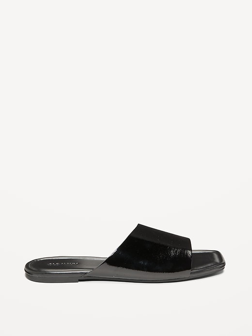 Image number 3 showing, Faux-Leather Slide Sandals for Women