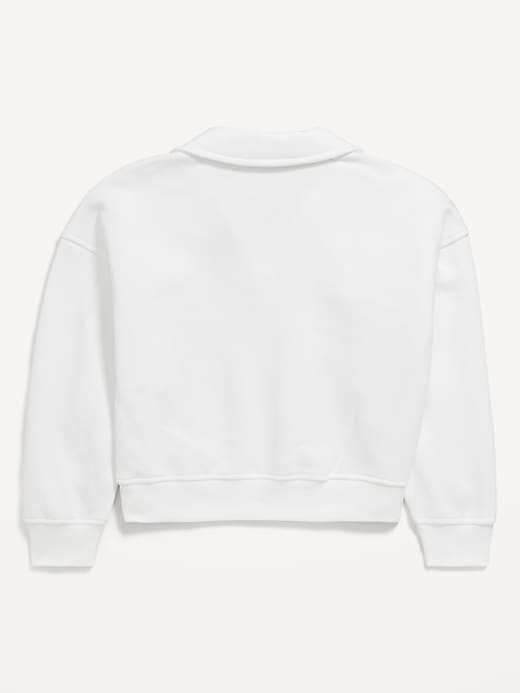 Image number 3 showing, Long-Sleeve Graphic Polo Sweatshirt for Girls