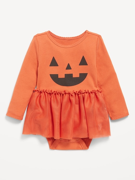 View large product image 1 of 2. Long-Sleeve Graphic Bodysuit Tutu Dress for Baby