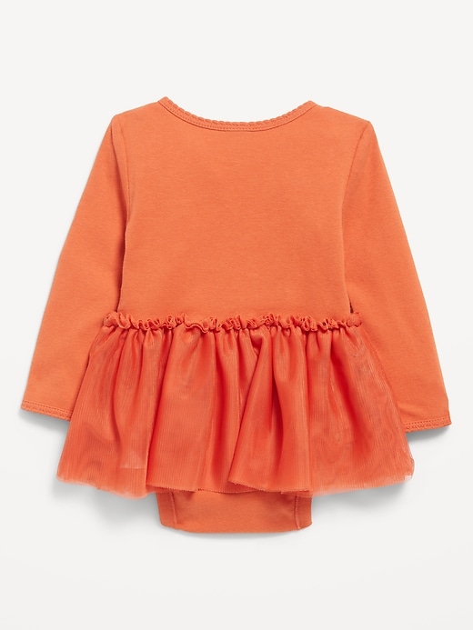 View large product image 2 of 2. Long-Sleeve Graphic Bodysuit Tutu Dress for Baby