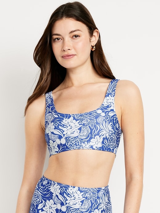 Image number 1 showing, Matte Scoop-Neck Bikini Swim Top