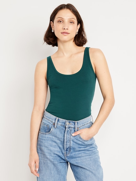 Image number 1 showing, First-Layer Scoop-Neck Tank Top