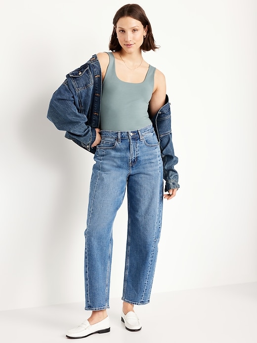 Image number 3 showing, Double-Layer Scoop-Neck Tank Top