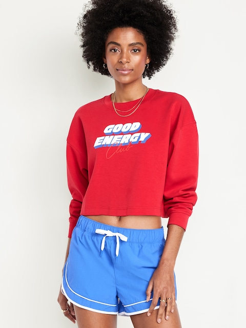 Dynamic Fleece Oversized Crop Sweatshirt