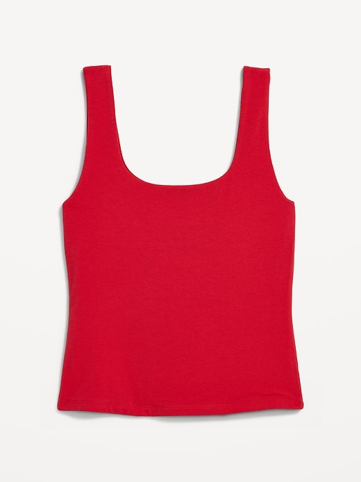 Image number 8 showing, Double-Layer Scoop-Neck Tank Top