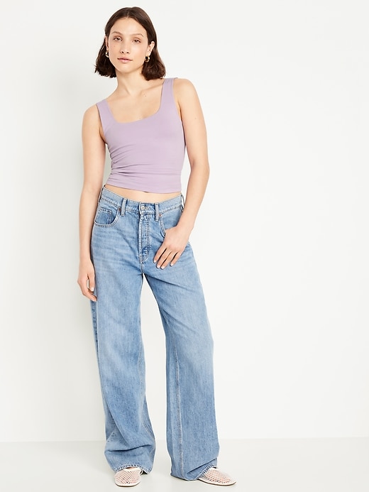 Image number 3 showing, Double-Layer Scoop-Neck Tank Top