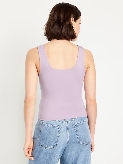 Image number 2 showing, Double-Layer Scoop-Neck Tank Top