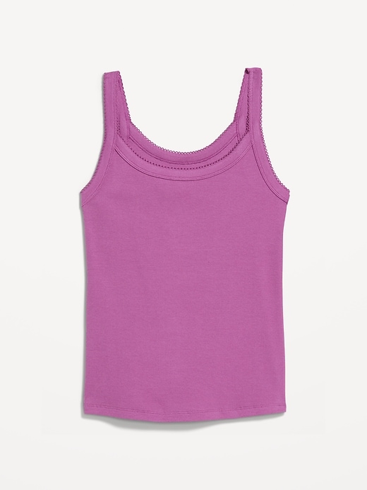 Image number 8 showing, 90s Ribbed Lace-Trim Tank