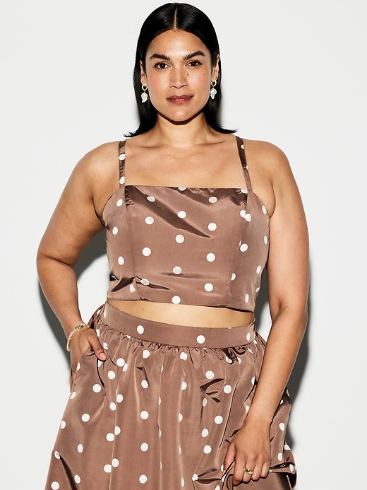Image number 4 showing, The Occasion by Old Navy Taffeta Cropped Tank Top