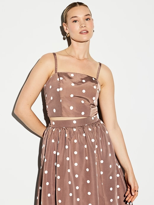 Image number 7 showing, The Occasion by Old Navy Taffeta Cropped Tank Top