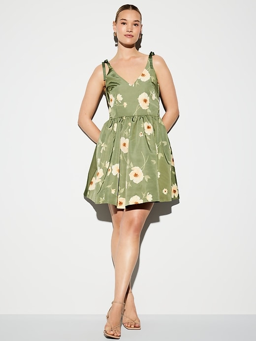 Image number 6 showing, The Occasion by Old Navy Fit & Flare Taffeta Mini Dress