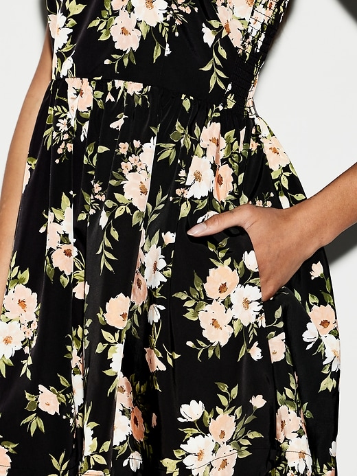 Image number 4 showing, The Occasion by Old Navy Fit & Flare Taffeta Mini Dress