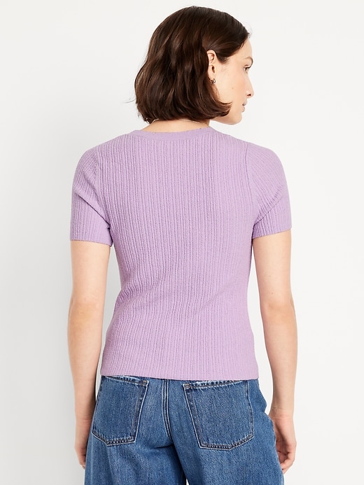 Image number 2 showing, Textured Bouclé T-Shirt