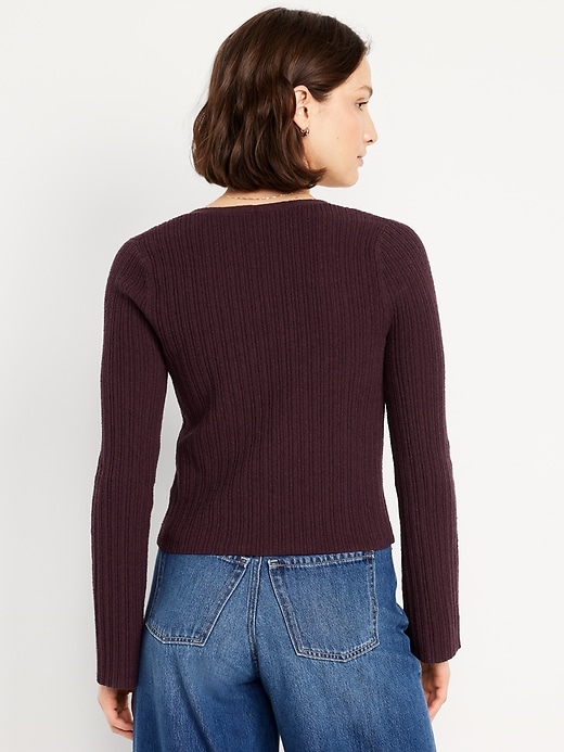 Image number 2 showing, Textured Bouclé Button-Down Sweater