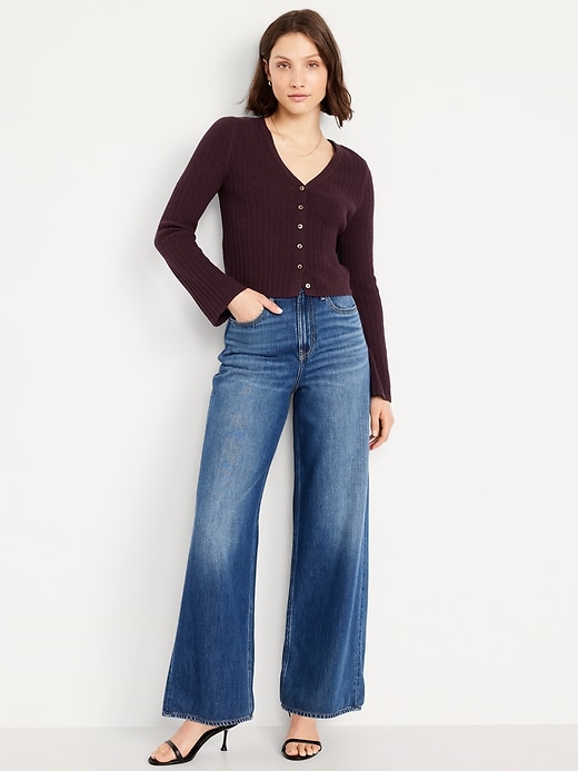 Image number 3 showing, Textured Bouclé Button-Down Sweater