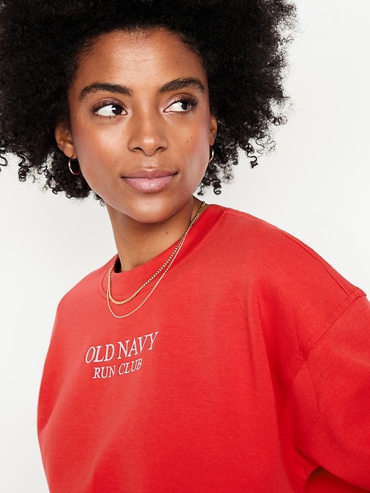 Image number 4 showing, Dynamic Fleece Oversized Crop Sweatshirt