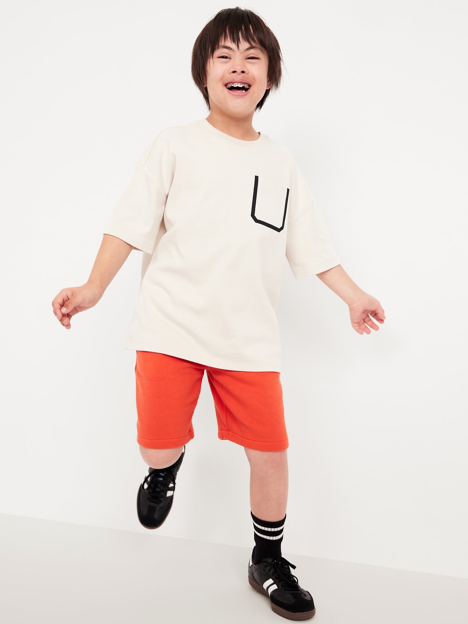 Fleece Jogger Shorts for Boys (At Knee)