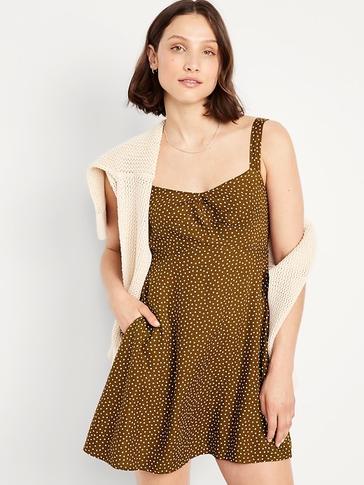 Image number 3 showing, Fit & Flare Crepe Mini Dress