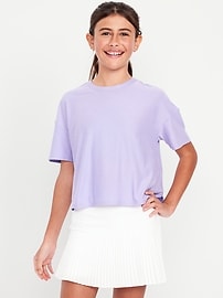 View large product image 3 of 3. CloudMotion Cropped Performance T-Shirt for Girls