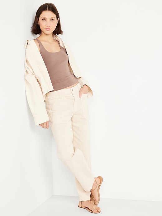 Image number 3 showing, Double-Layer Scoop-Neck Tank Top