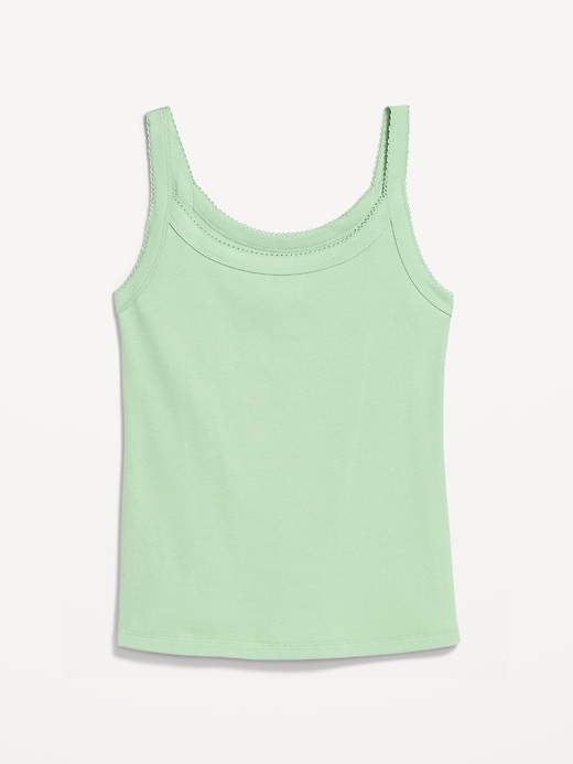 Image number 8 showing, 90s Ribbed Lace-Trim Tank