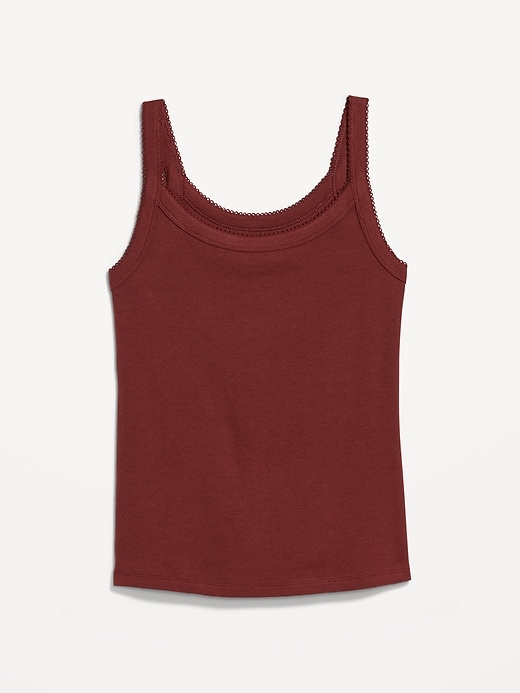 Image number 8 showing, 90s Ribbed Lace-Trim Tank