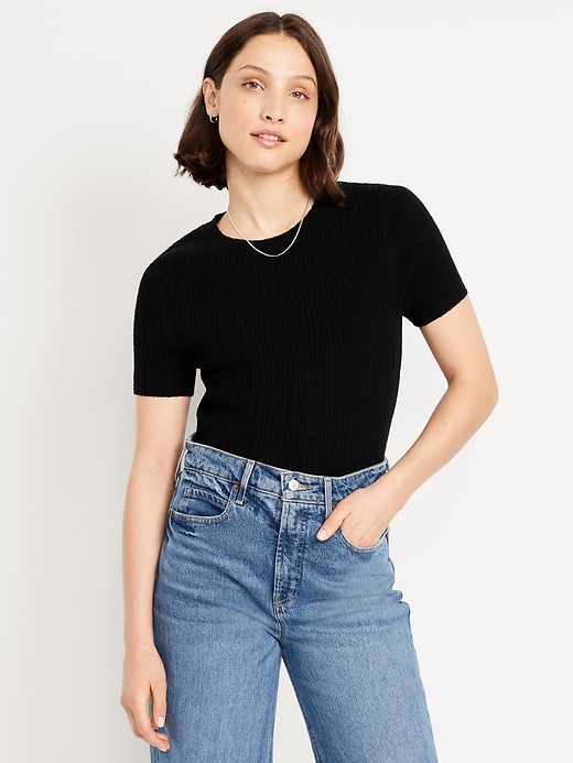 Image number 1 showing, Textured Bouclé T-Shirt