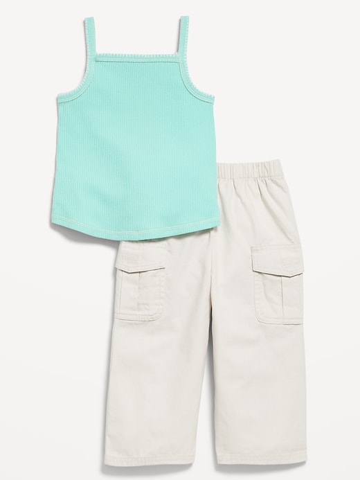 View large product image 1 of 3. Ribbed Cami Tank and Cargo Pants Set for Baby