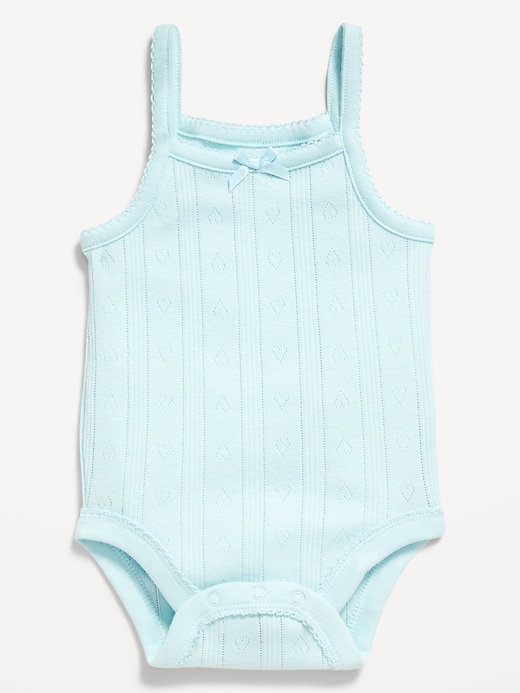View large product image 1 of 1. Pointelle-Knit Cami Bodysuit for Baby