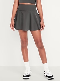 View large product image 4 of 6. High-Waisted PowerSoft Ribbed Skort for Girls